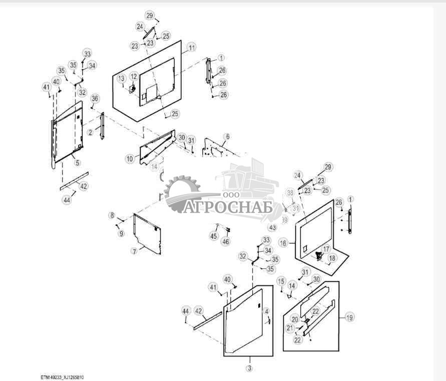 Боковые щитки двигателя 